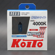  12V H11 55W (100W) 4000K WHITEBEAM III (-) P0750W Koito