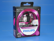  12V H4 60/55W+60% COLOR VISION PURPLE (-) 12342CVPP Philips