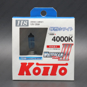  12V H8 35W (70W) 4000K WHITEBEAM III (-) P0758W Koito