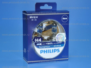  12V H4 60/55W+150% RACING VISION (-) 12342RVS2 Philips