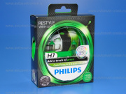 12V H7 55W+60% COLOR VISION GREEN (-) 12972CVPG Philips