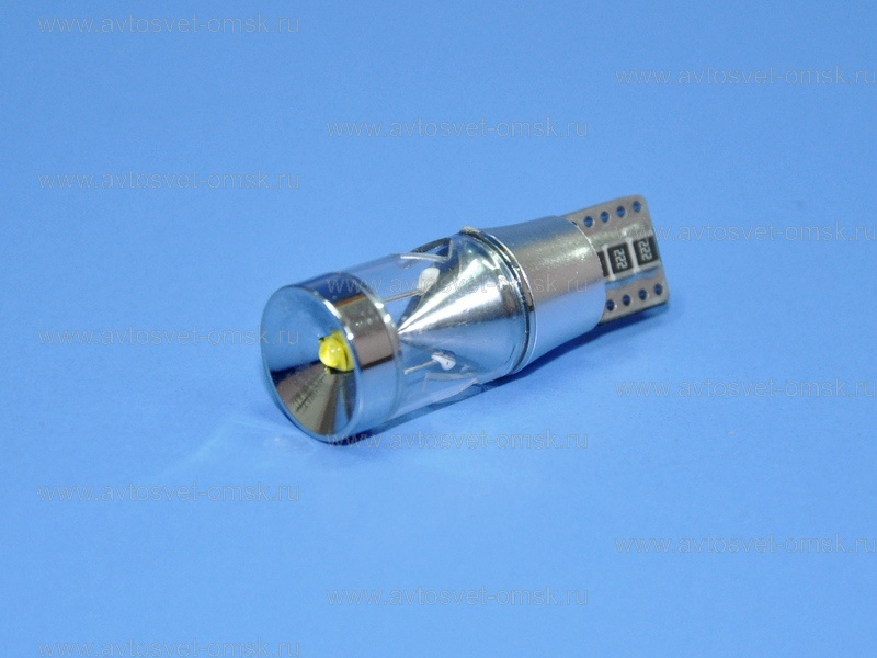 ��������� ������������ 12V T10 3W WHITE 1CREE Reflector Version CanBus D-LUMINA