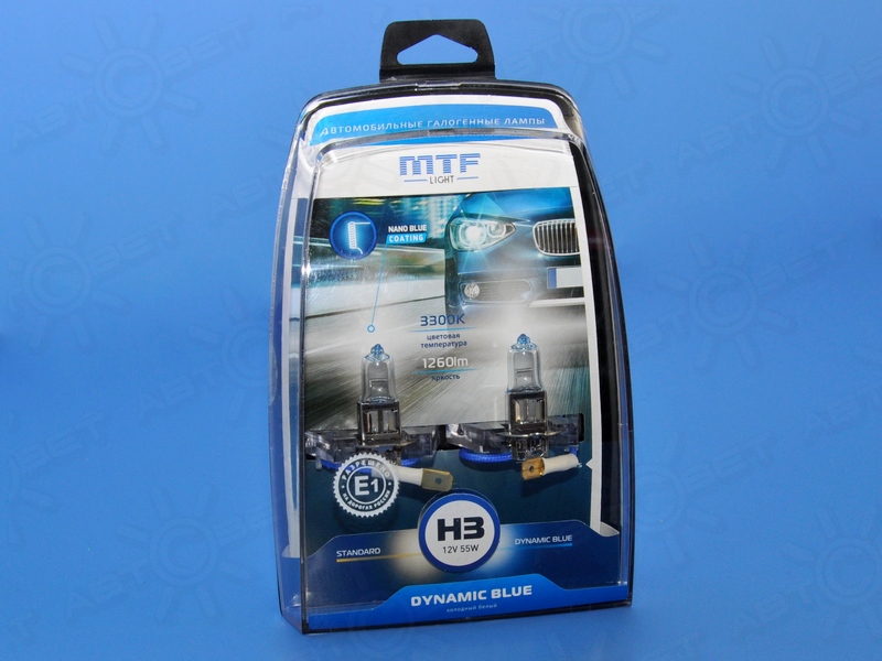 ��������� 12V H3 55W 3300K DYNAMIC BLUE (�-�) HDB1203 MTF