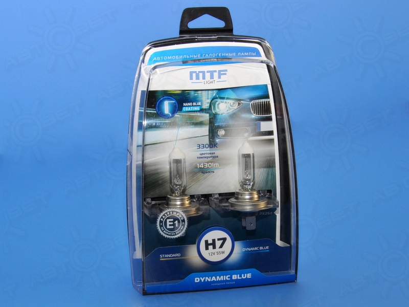 ��������� 12V H7 55W 3300K DYNAMIC BLUE (�-�) HDB1207 MTF