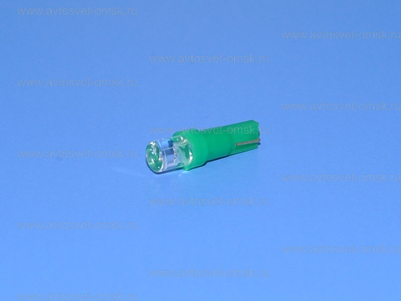 ��������� ������������ 12V T5 GREEN 1LED UU