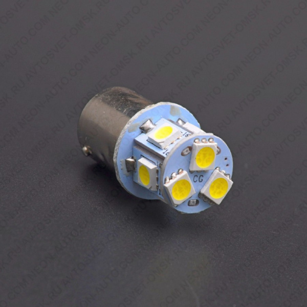   12V P21W WHITE 8SMD 5050 