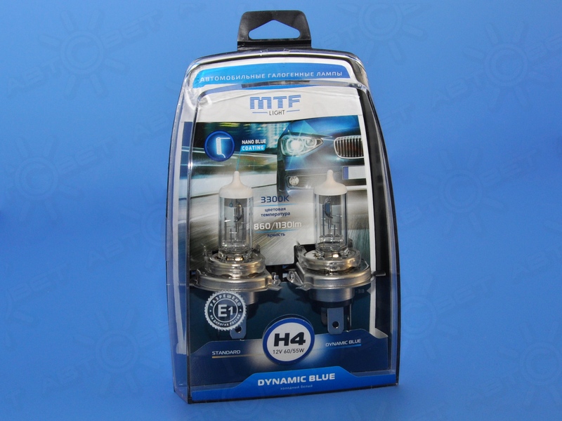 ��������� 12V H4 60/55W 3300K DYNAMIC BLUE (�-�) HDB1204 MTF