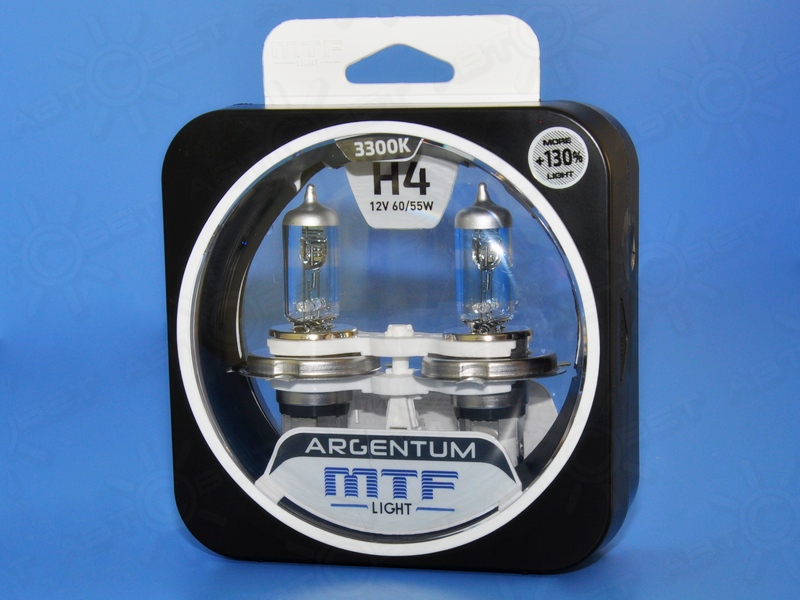 ��������� 12V H4 60/55W 3300K ARGENTUM+130% (�-�) H3A1204 MTF