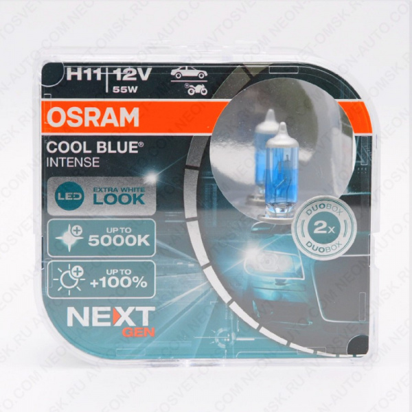��������� 12V H11 55W+100% 5000K COOL BLUE INTENSE NEXT (�-�) 64211CBN-HCB Osram
