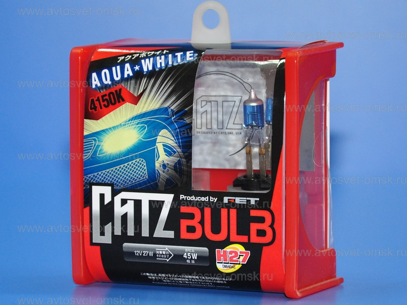 ��������� 12V H27 27W (45W) 4150K AQUA WHITE (�-�) CB2702 CATZ 