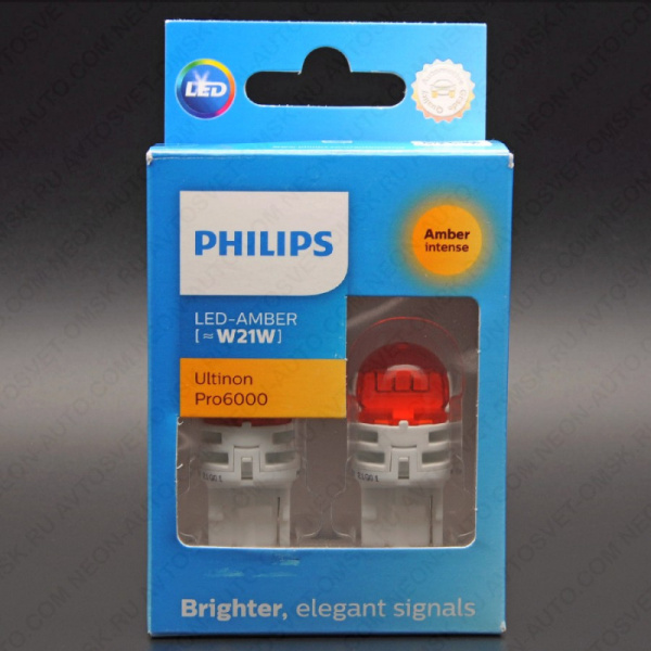 ��������� ������������ 12V W21W Amber Ultinon Pro6000 (�-�) 11065AU60X2 Philips