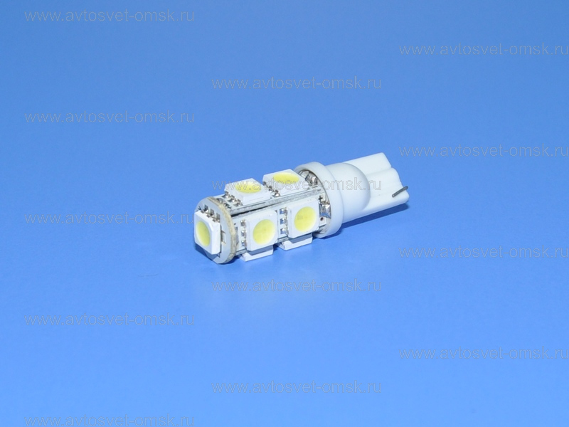 ��������� ������������ 12V T10 WHITE 9SMD 5050 ���