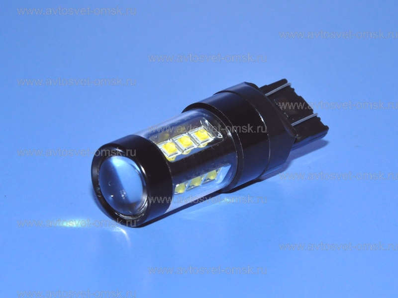 ��������� ������������ 12V W21/5W WHITE 16CREE UU