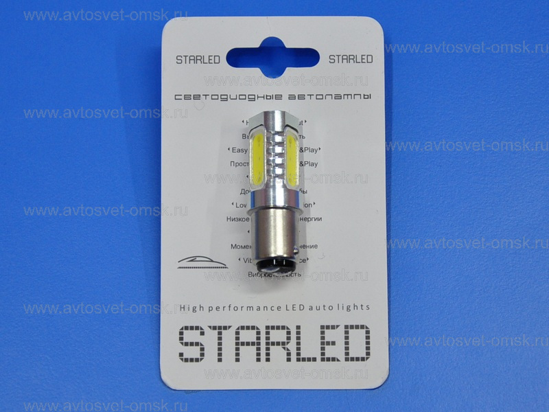   12-24V P21/5W 6W WHITE StarLed