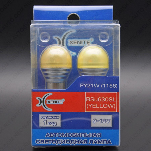 ��������� ������������ 12V P21W YELLOW 6SMD 3030 BSu630SL Xenite