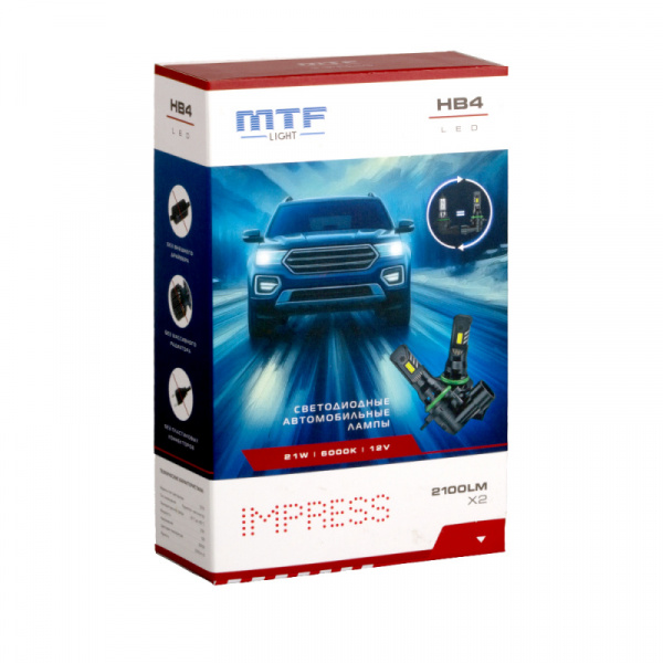 ��������� ������������ 12V HB4 IMPRESS 6000K HTB4K6 MTF
