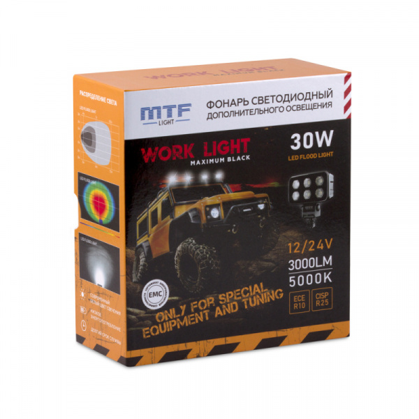 ���� ������������ ������� 12-24V 30W 12SMD MAXIMUM BLACK 3000Lm BC50P MTF