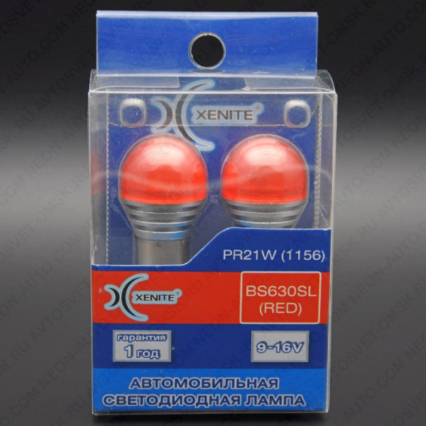 ��������� ������������ 12V P21W RED 6SMD 3030 BS630SL Xenite