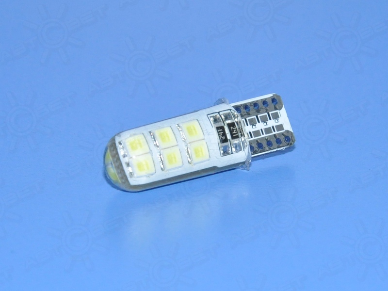 ��������� ������������ 12V T10 WHITE 12SMD 3528 Crystal ���