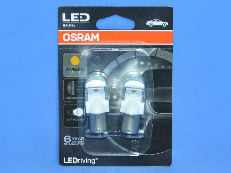 ��������� ������������ 12V P21W BAU15s LED PREMIUM AMBER 7557YE (�-�, ��) Osram