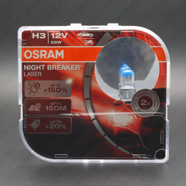��������� 12V H3 55W+150% NIGHT BREAKER LASER (�-�) 64151NL2 EUR Osram
