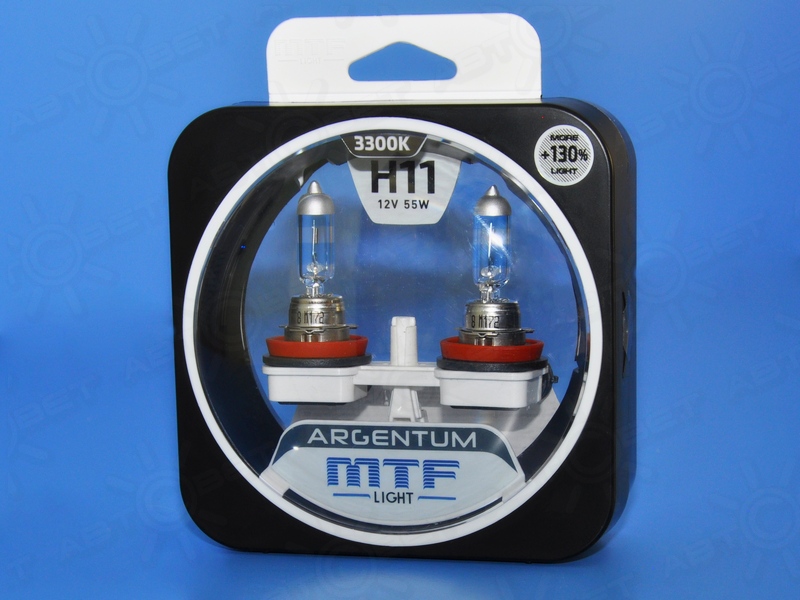 ��������� 12V H11 55W 3300K ARGENTUM+130% (�-�) H3A1211 MTF