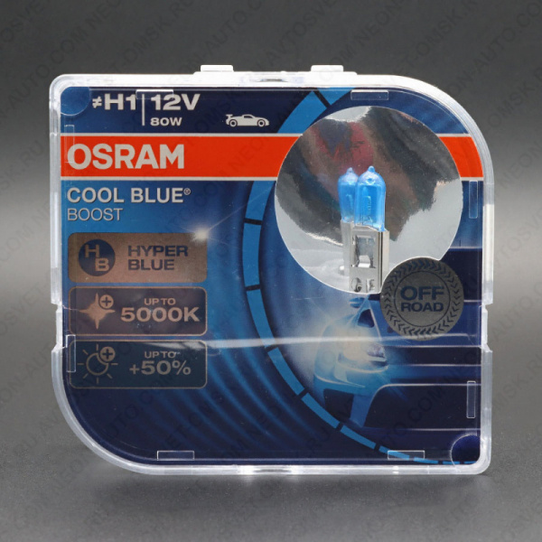 ��������� 12V H1 80W 5000K COOL BLUE BOOST (�-�) 62150CBB2 EUR Osram