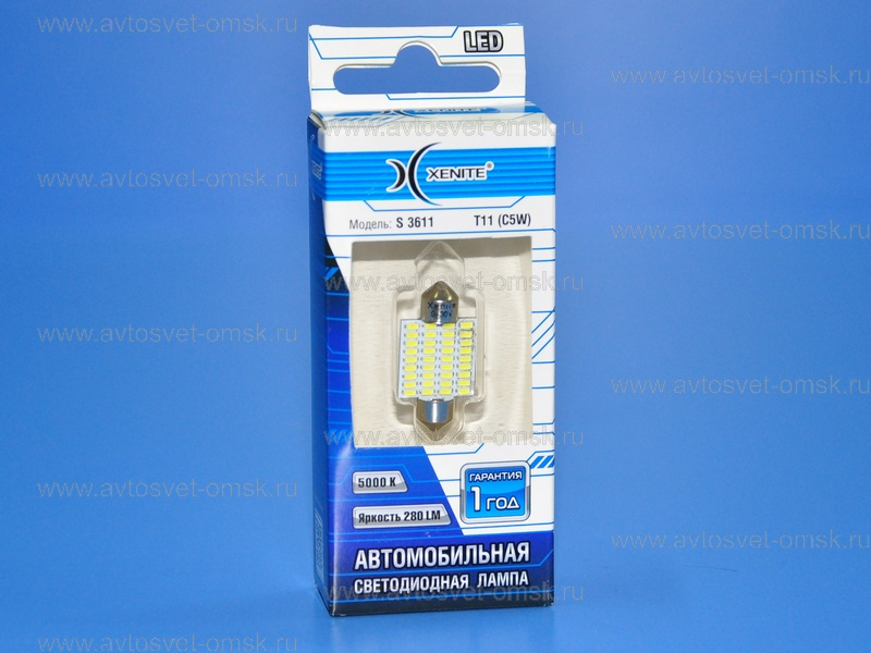 ��������� ������������ 12V �36 WHITE 36SMD 3014 S3611 Xenite